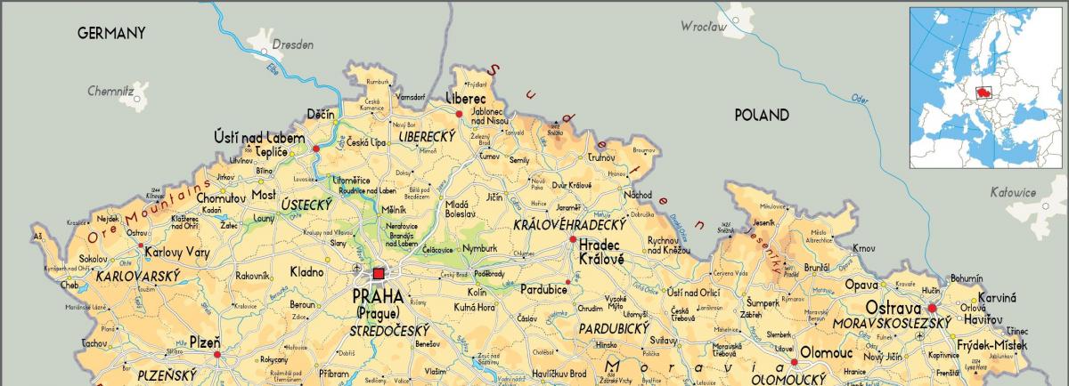 خريطة شمال جمهورية التشيك (تشيكوسلوفاكيا)